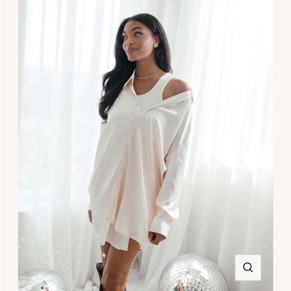The Post Courtney Satin Tunic Dress